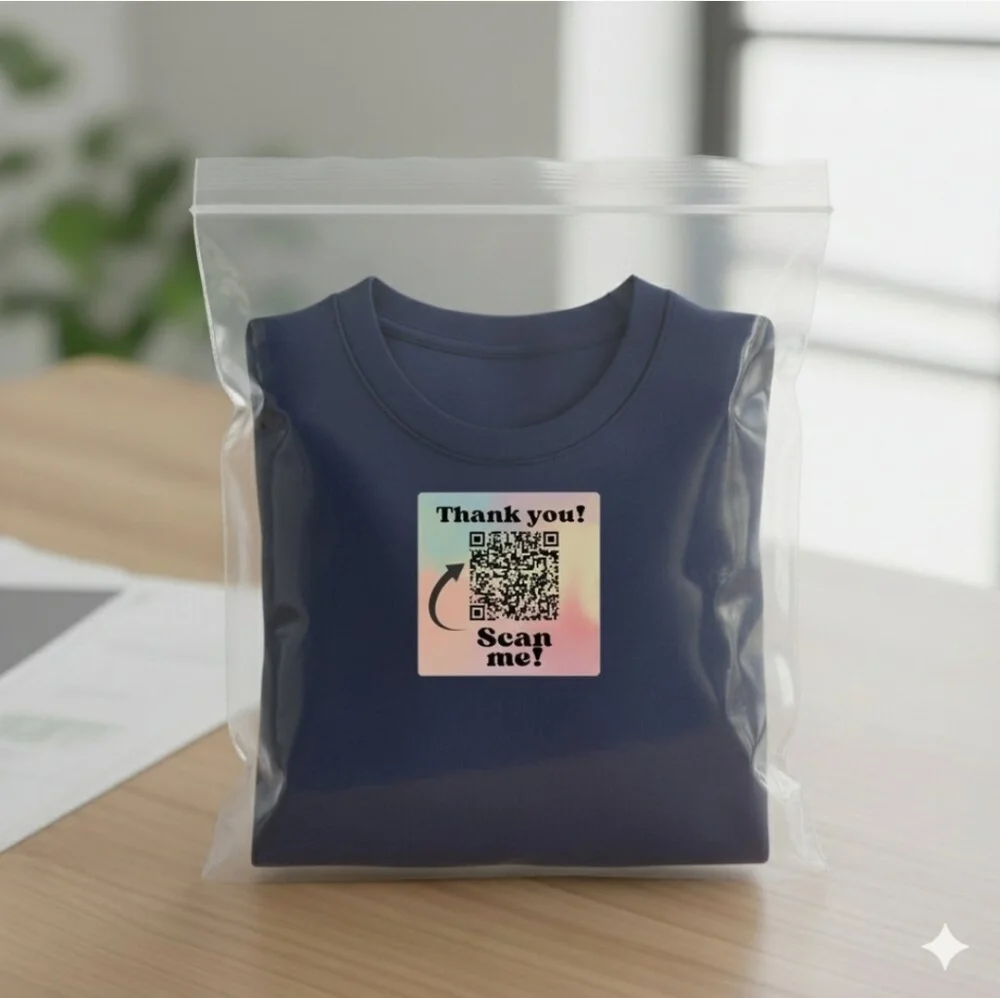 100 Thank You Stickers QR